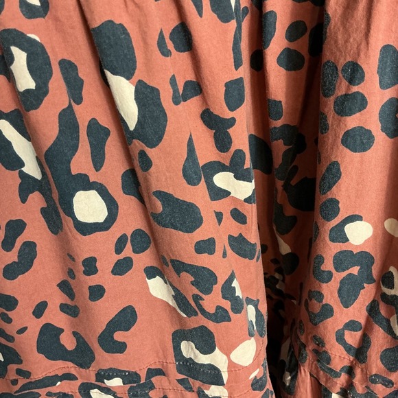 Maeve Anthropologie Medium The Somerset Maxi Dress Cotton Tiered Washed Brown - Picture 7 of 9